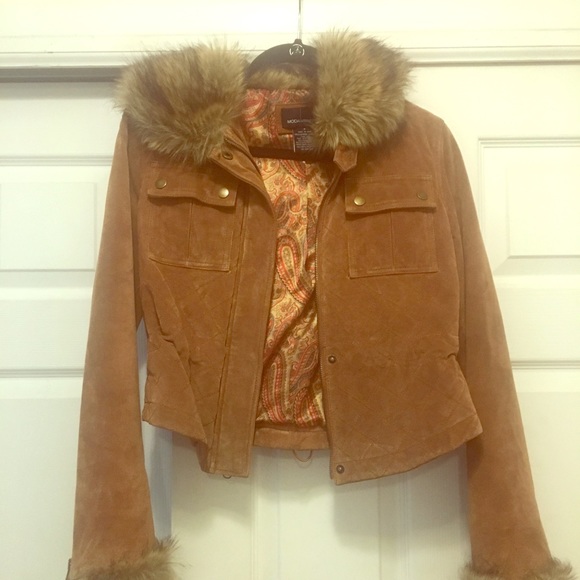 Moda International Jackets & Blazers - Suede jacket with fur collar and sleeves Moda International Jackets & Blazers - Suede jacket with fur collar and sleeves